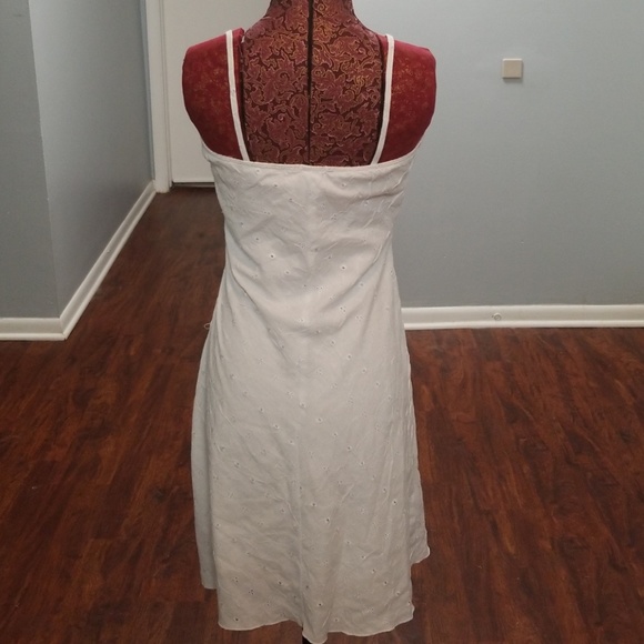 White Floral Spaghetti Strap Dress. 90s Vibes! - Picture 3 of 4